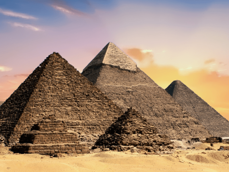 Pyramids at Christmas time